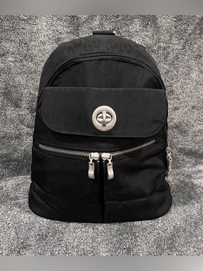 Baggallini Naples Convertible Backpack women’s black cheetah emboss